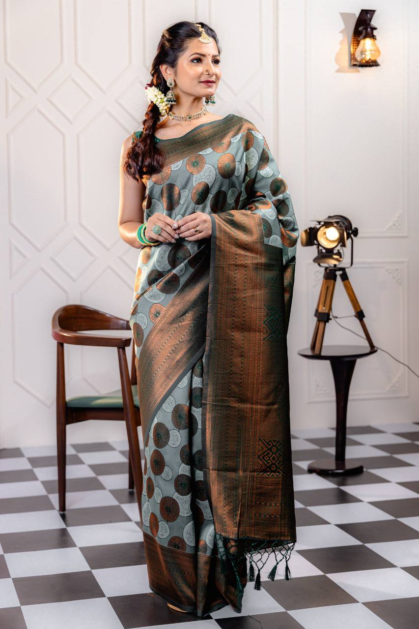 Woven Kanjivaram , Banarasi Jacquard Saree