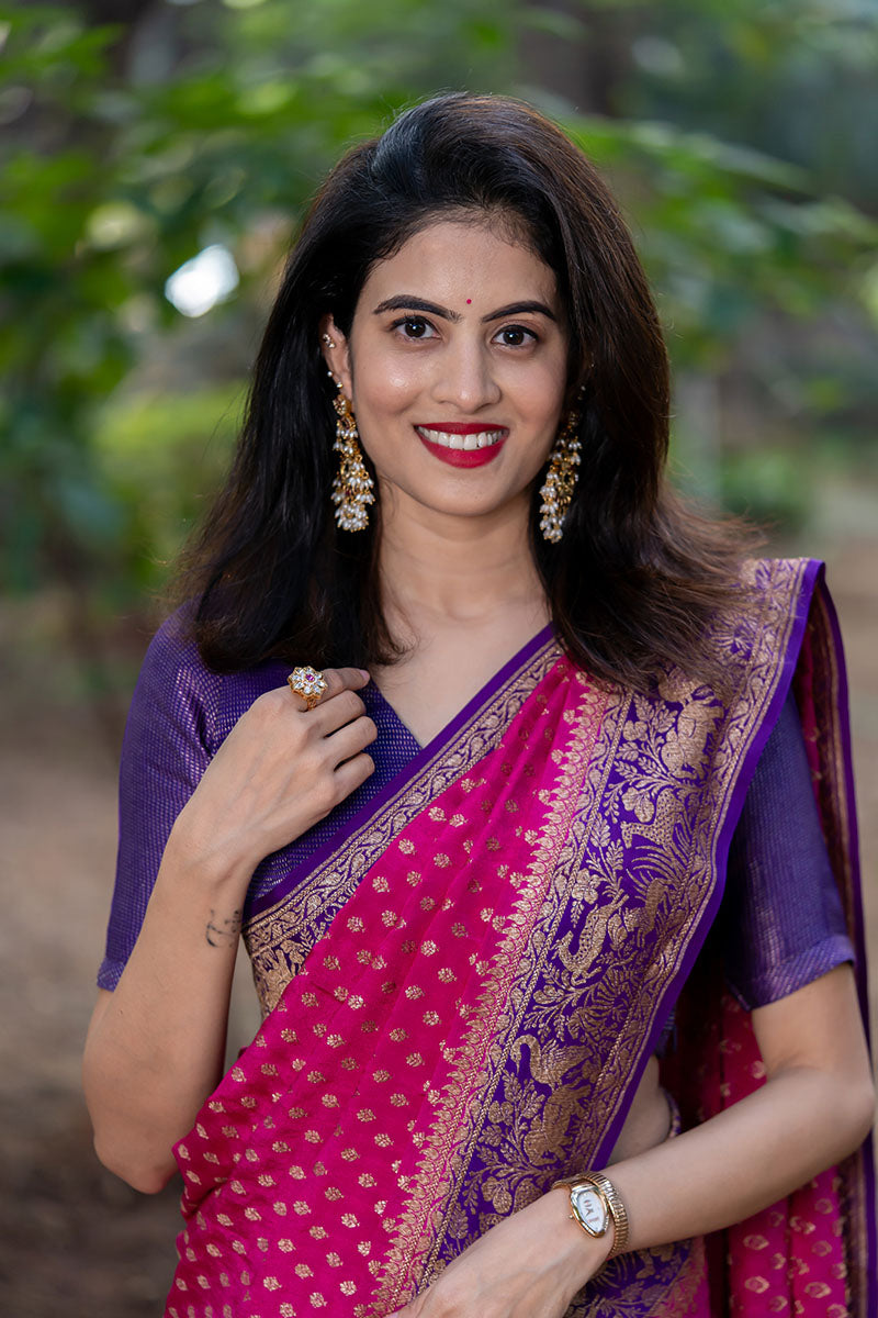 Woven Kanjivaram , Banarasi Jacquard Saree