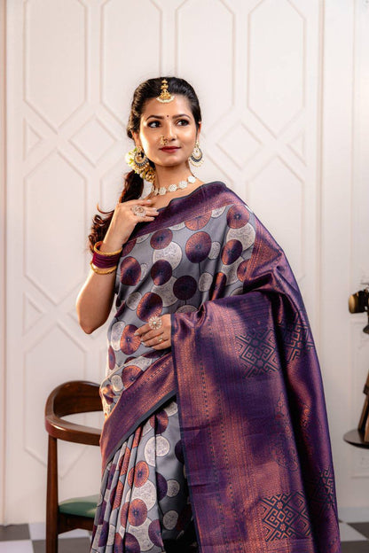 Woven Kanjivaram , Banarasi Jacquard Saree