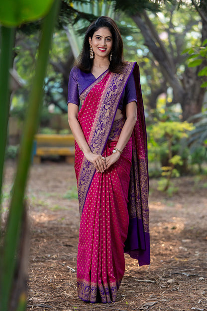 Woven Kanjivaram , Banarasi Jacquard Saree