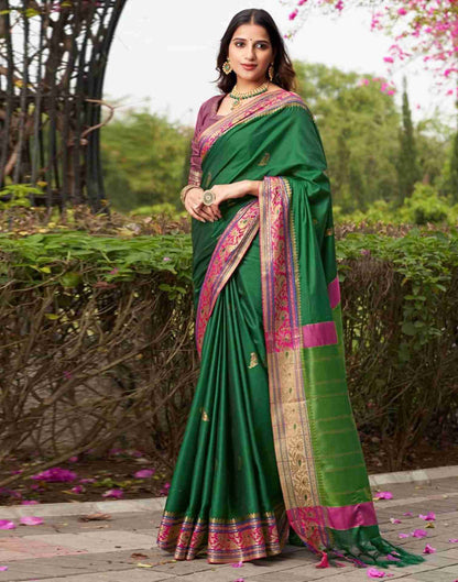 Woven Kanjivaram , Banarasi Jacquard Saree