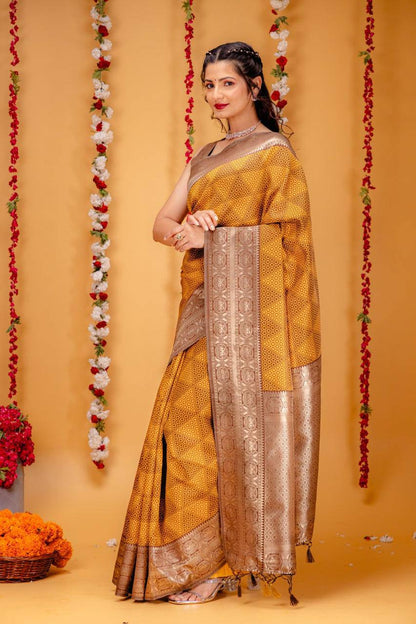 Woven Kanjivaram , Banarasi Jacquard Saree