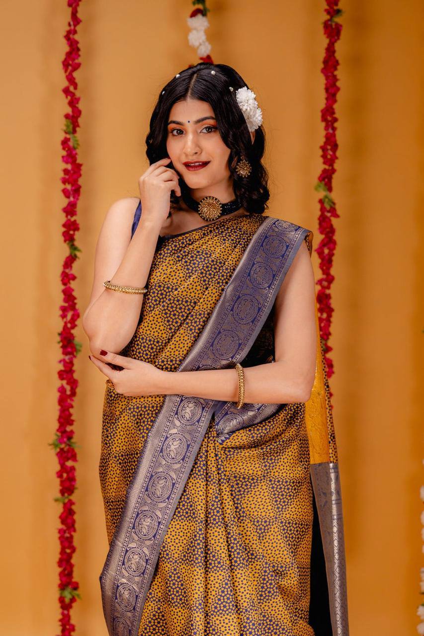 Woven Kanjivaram , Banarasi Jacquard Saree