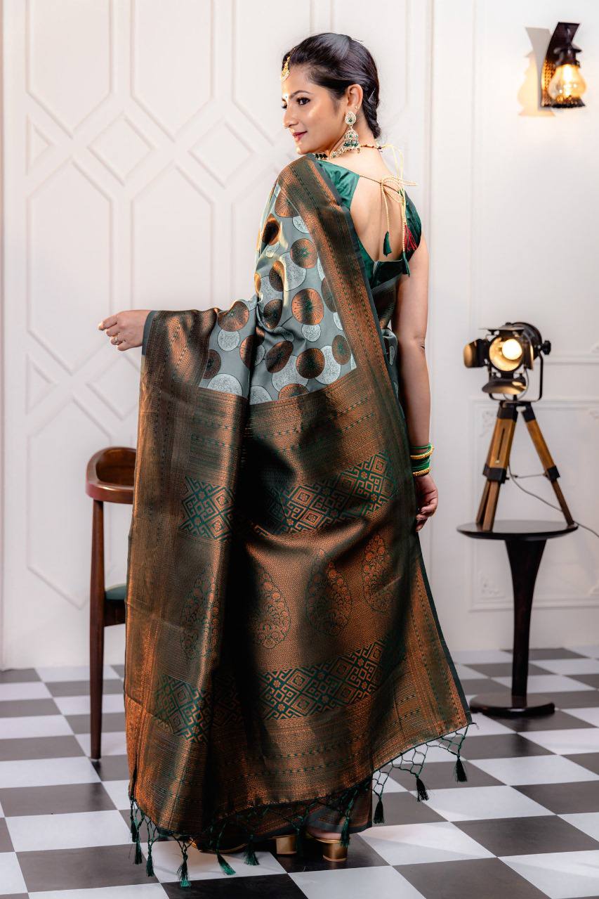 Woven Kanjivaram , Banarasi Jacquard Saree