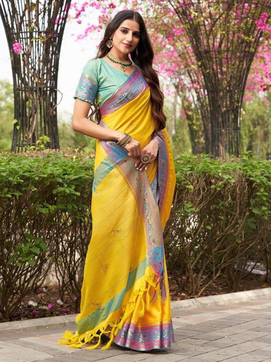 Woven Kanjivaram , Banarasi Jacquard Saree