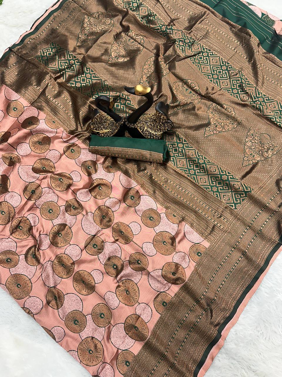 Woven Kanjivaram , Banarasi Jacquard Saree