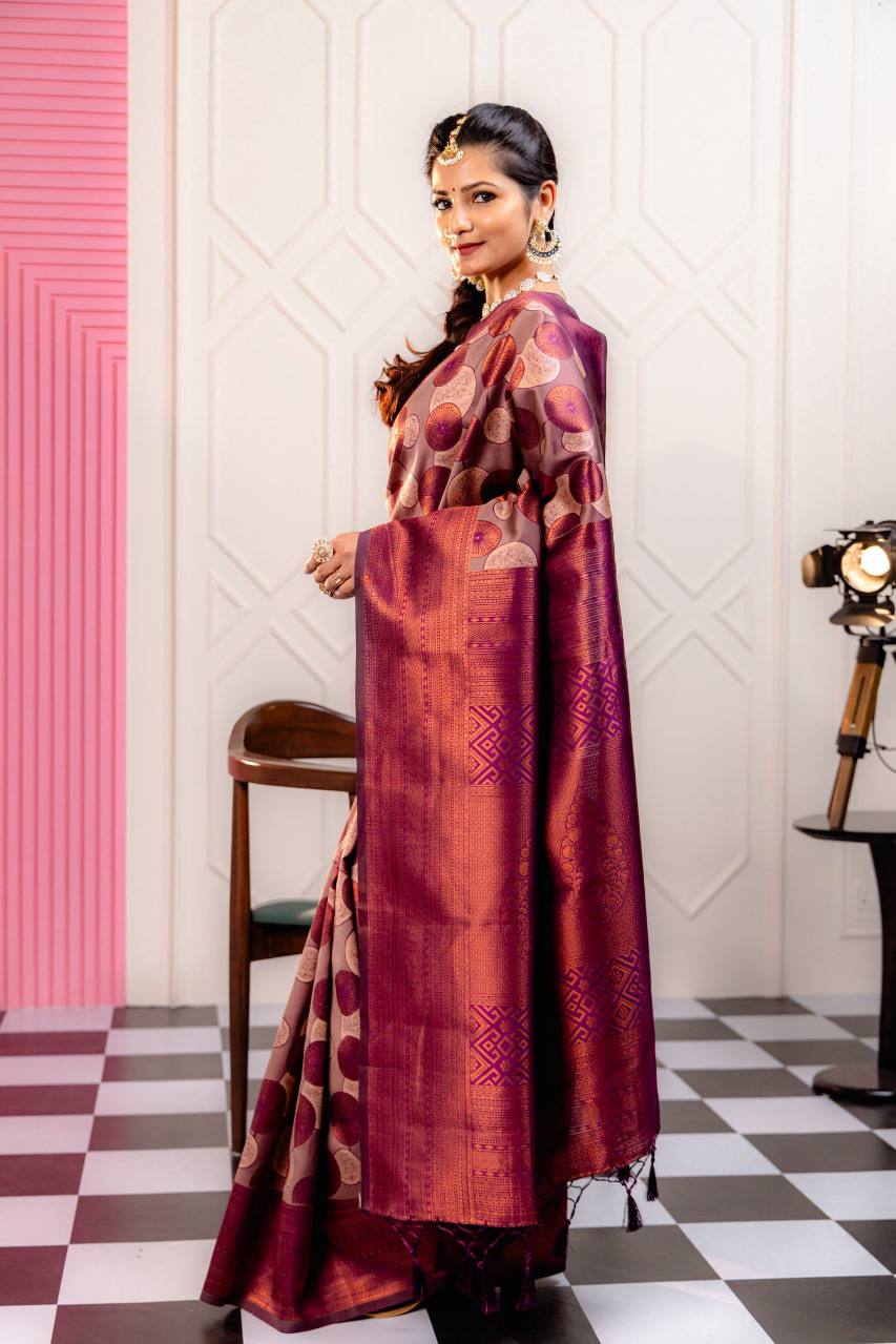 Woven Kanjivaram , Banarasi Jacquard Saree