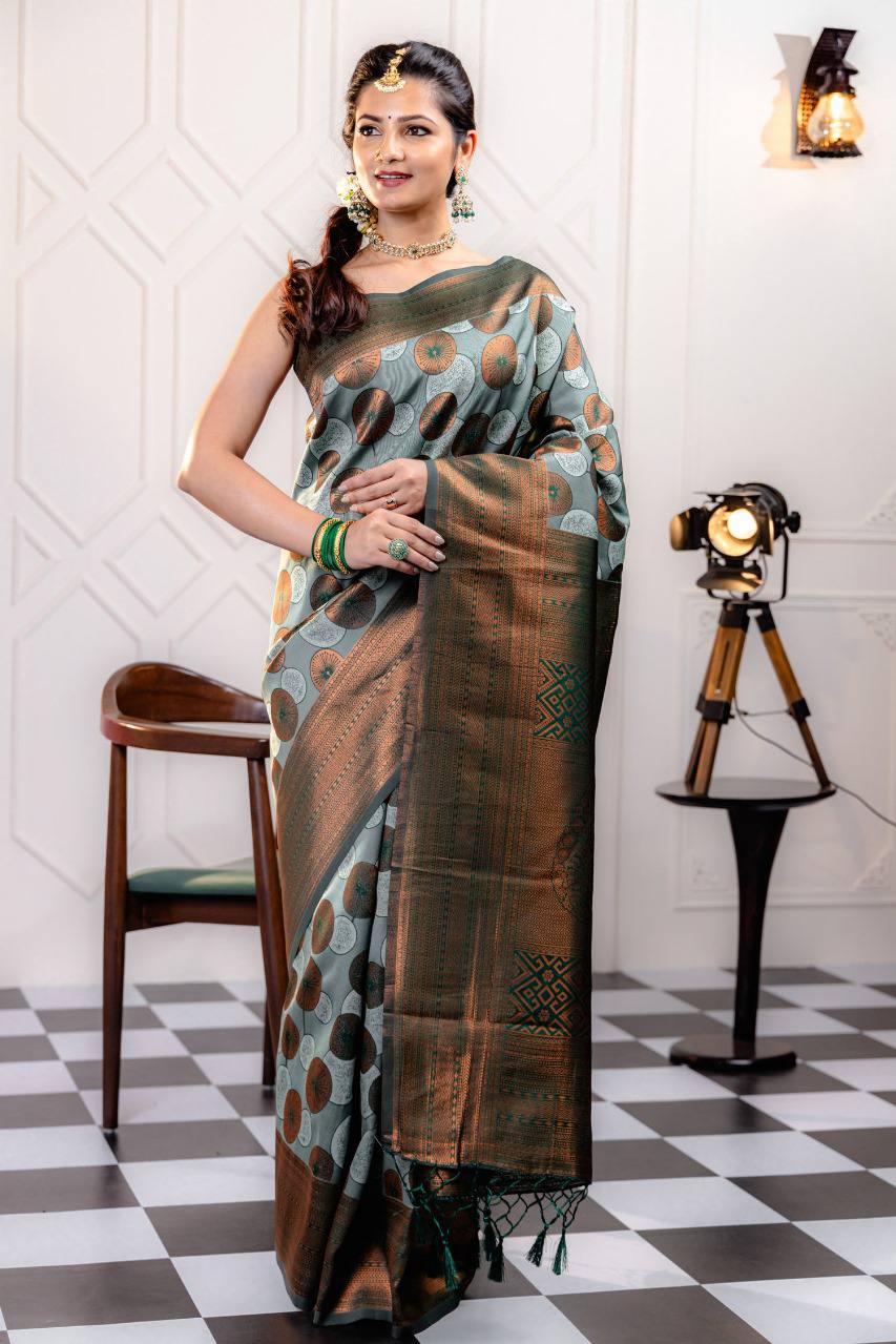 Woven Kanjivaram , Banarasi Jacquard Saree