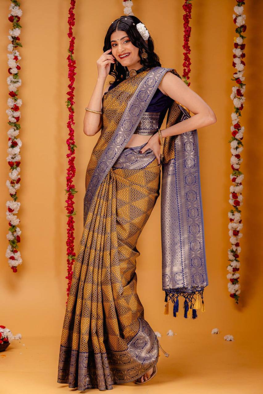 Woven Kanjivaram , Banarasi Jacquard Saree