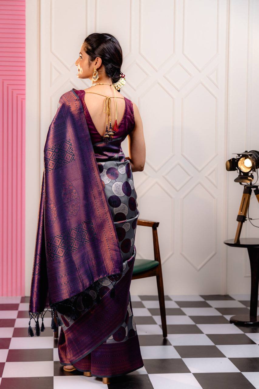 Woven Kanjivaram , Banarasi Jacquard Saree