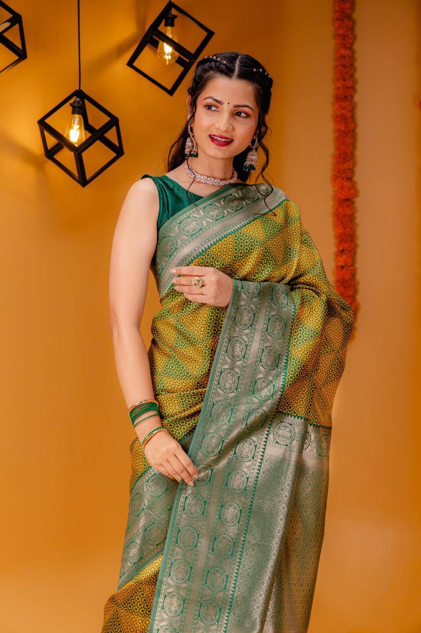 Woven Kanjivaram , Banarasi Jacquard Saree