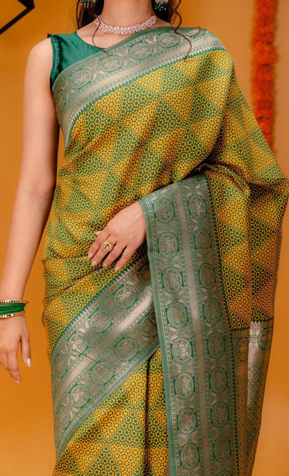 Woven Kanjivaram , Banarasi Jacquard Saree