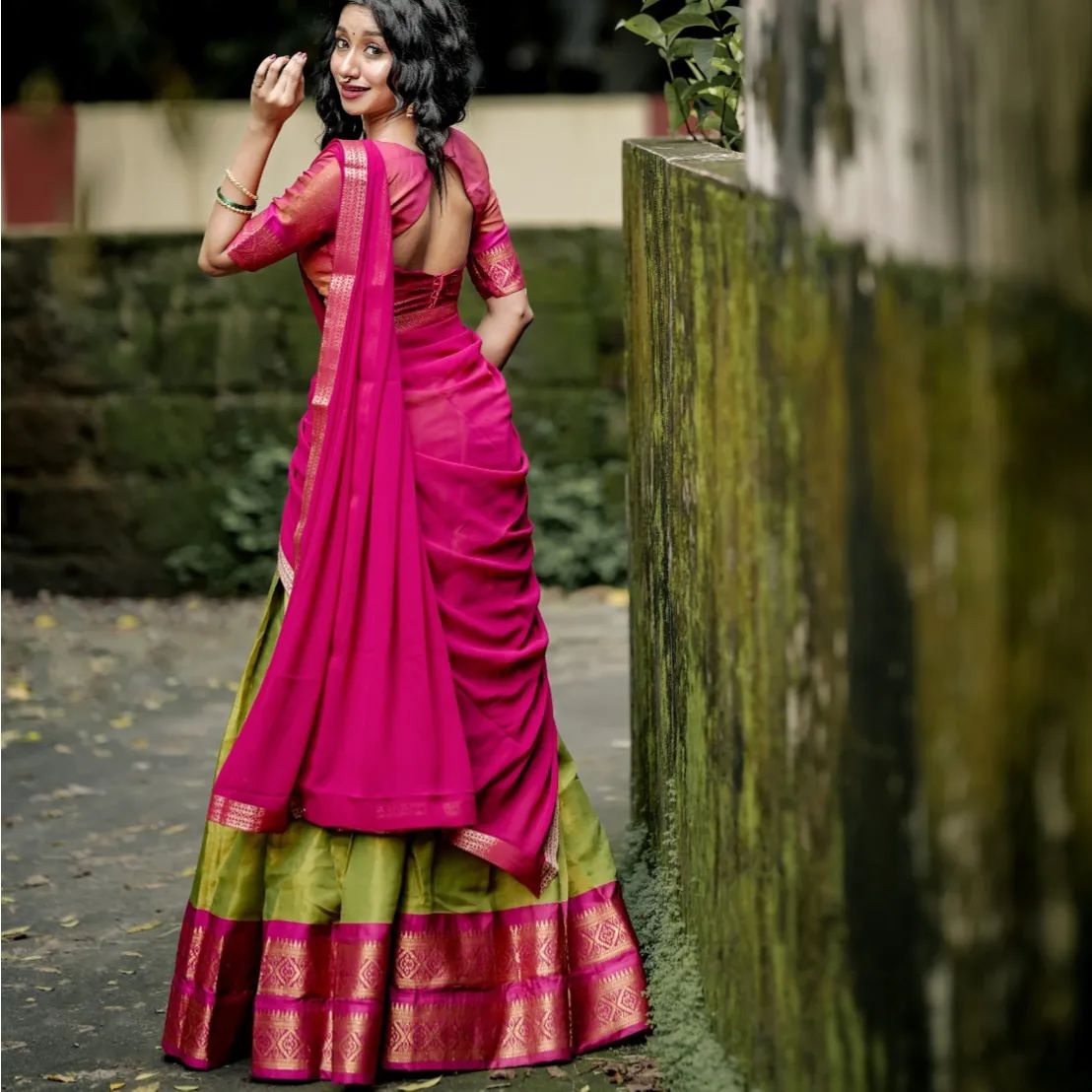 Kanjiveram Silk Zari Lehenga With Blouse Along With Banarsi Silk