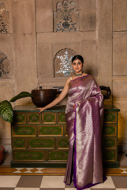 Woven Kanjivaram , Banarasi Jacquard Saree