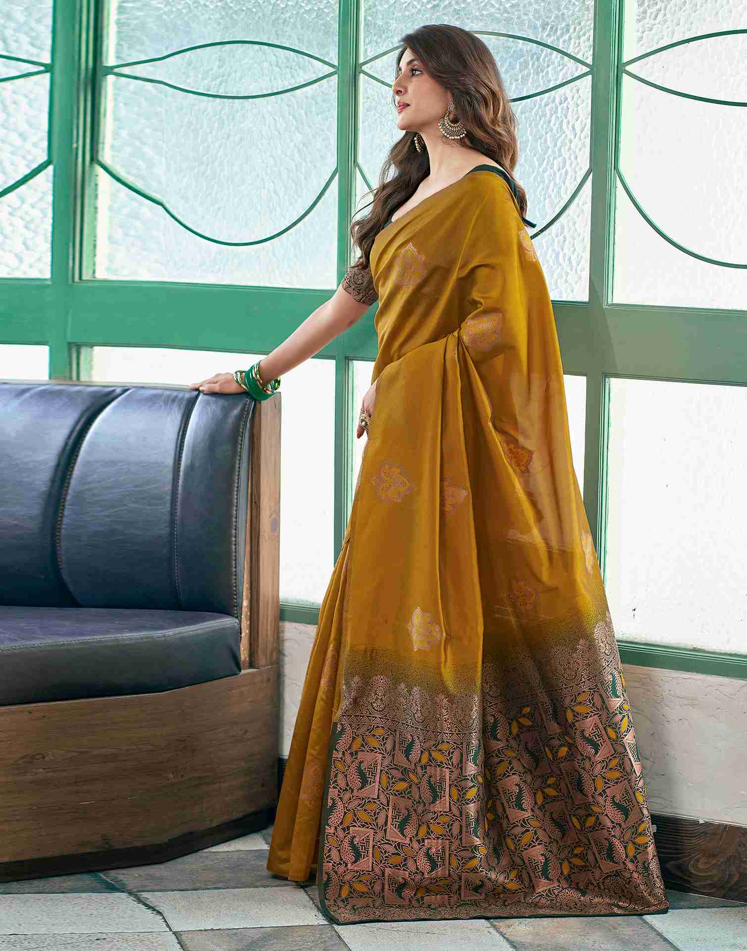 Woven Kanjivaram , Banarasi Jacquard Saree