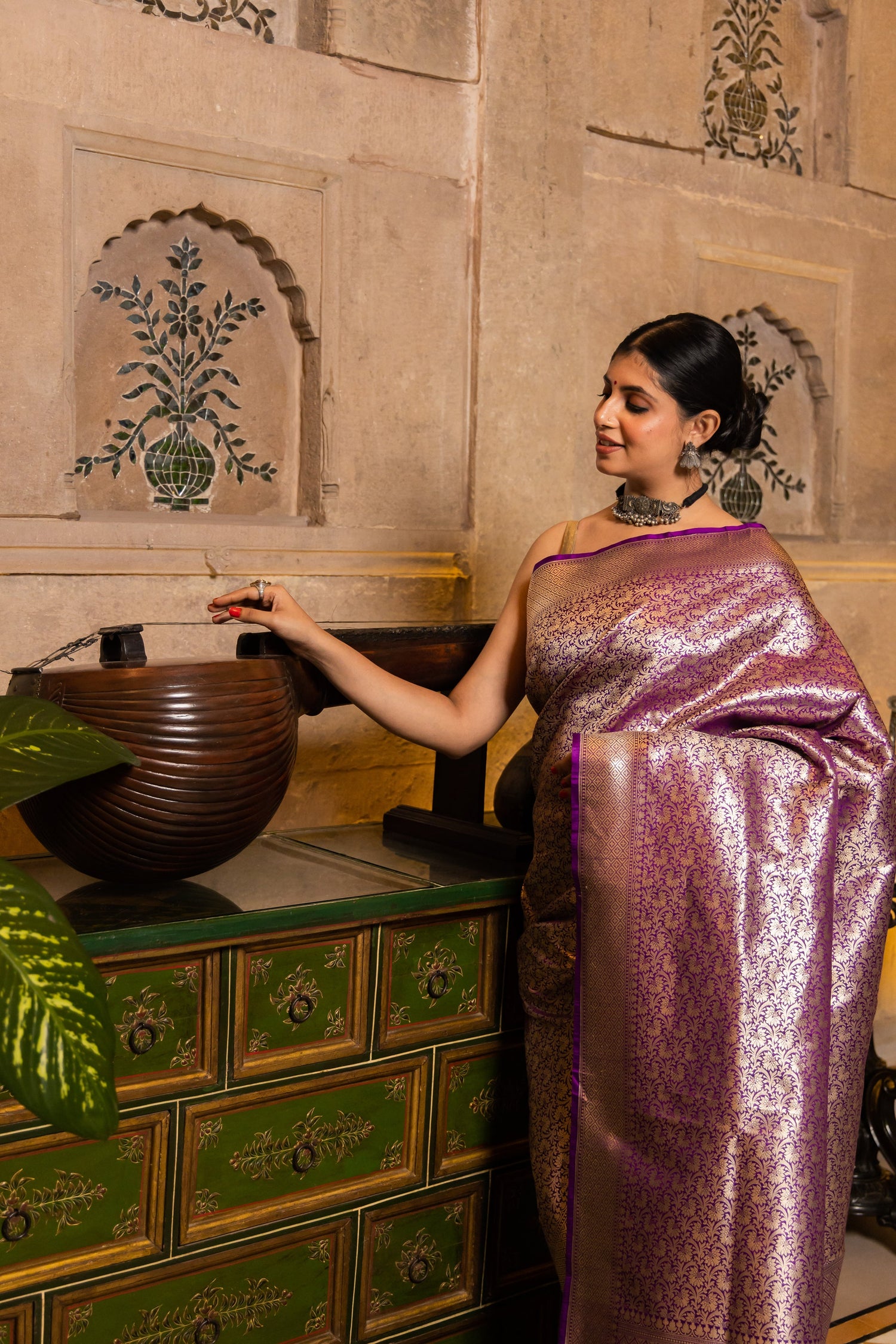 Woven Kanjivaram , Banarasi Jacquard Saree