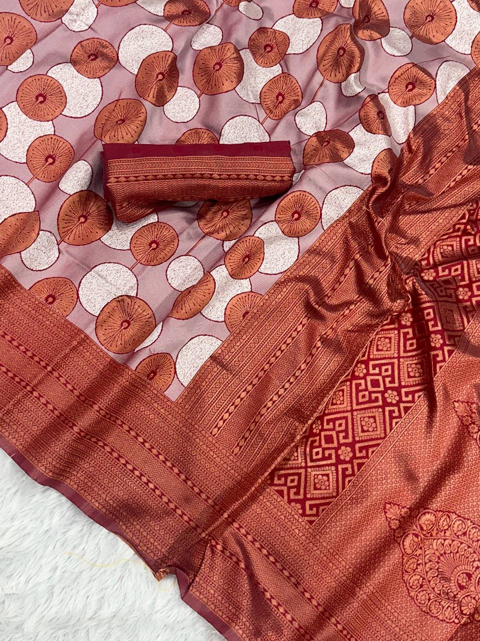 Woven Kanjivaram , Banarasi Jacquard Saree