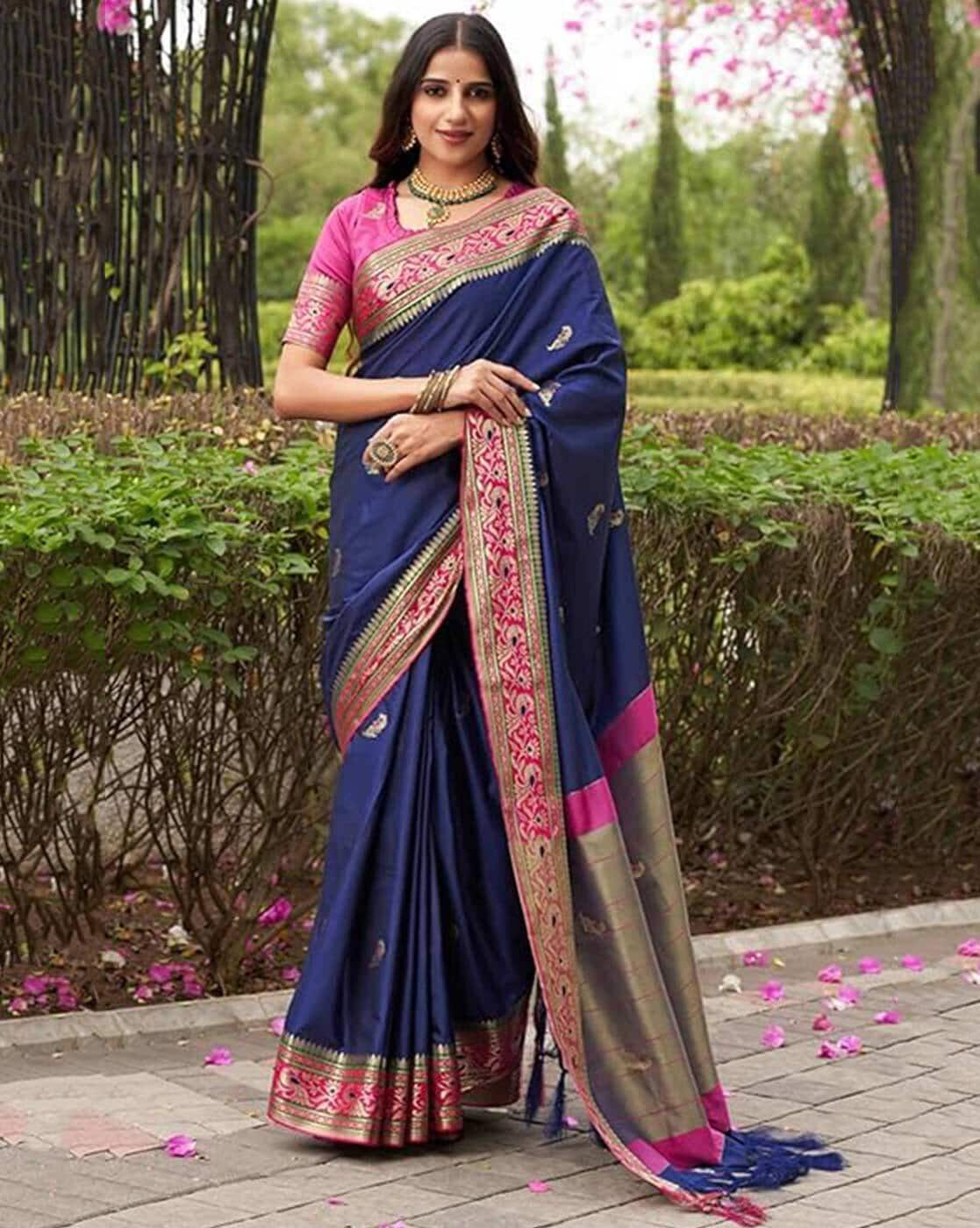 Woven Kanjivaram , Banarasi Jacquard Saree