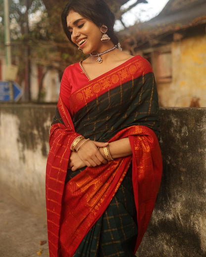 Woven Kanjivaram , Banarasi Jacquard Saree