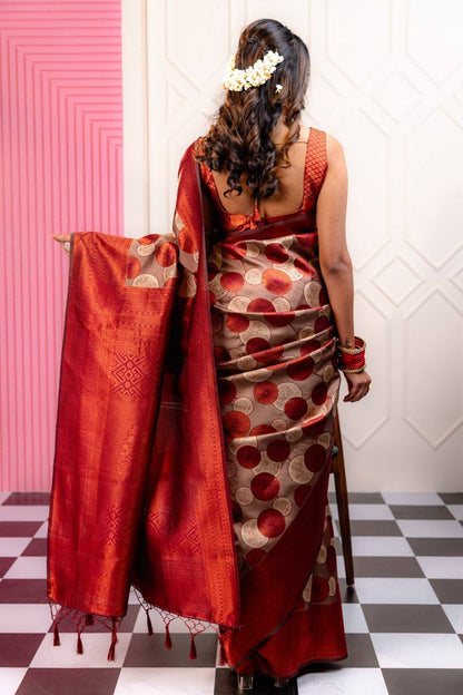 Woven Kanjivaram , Banarasi Jacquard Saree