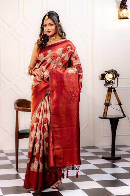 Woven Kanjivaram , Banarasi Jacquard Saree