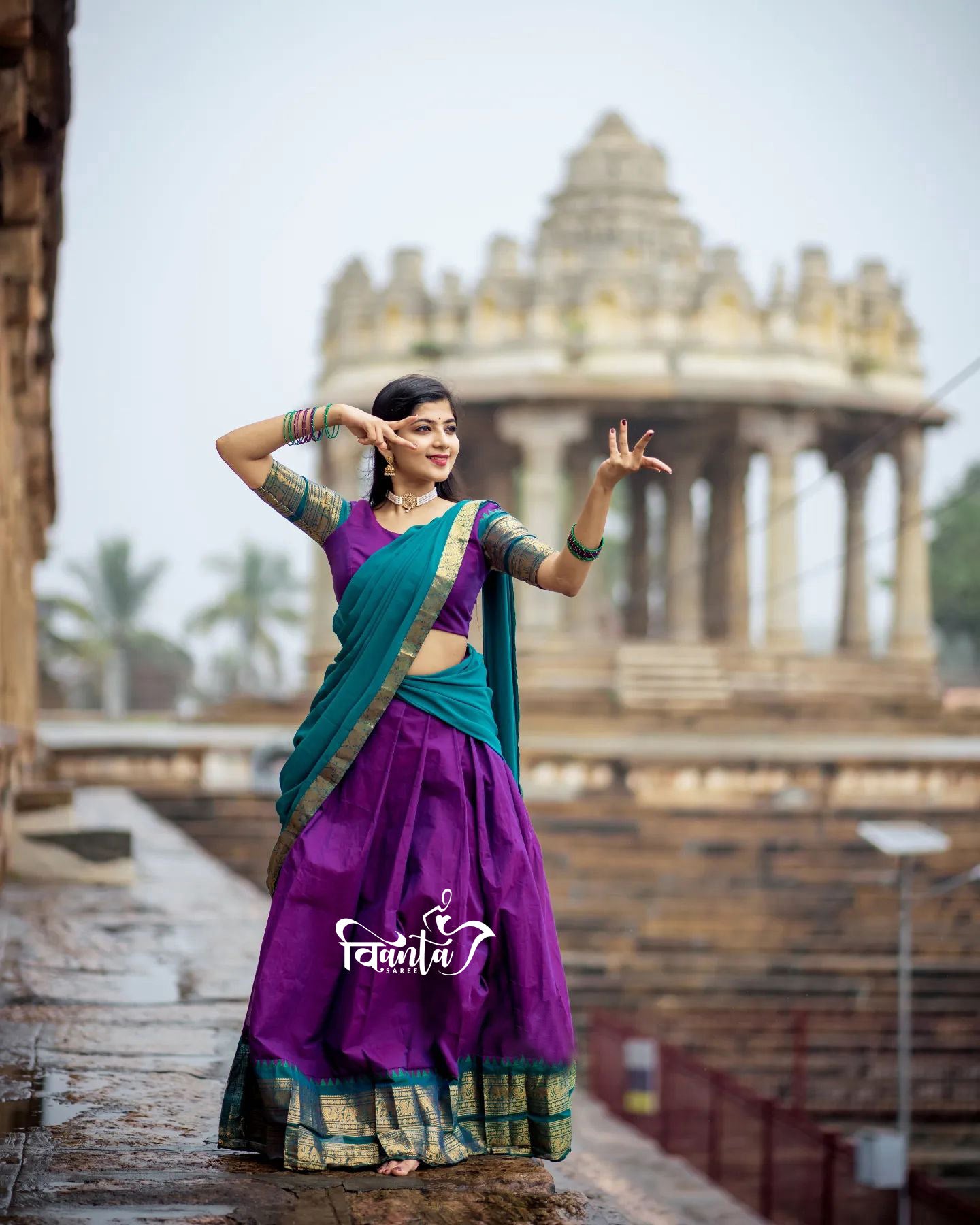 Kanjiveram Silk Zari Lehenga With Blouse Along With Banarsi Silk