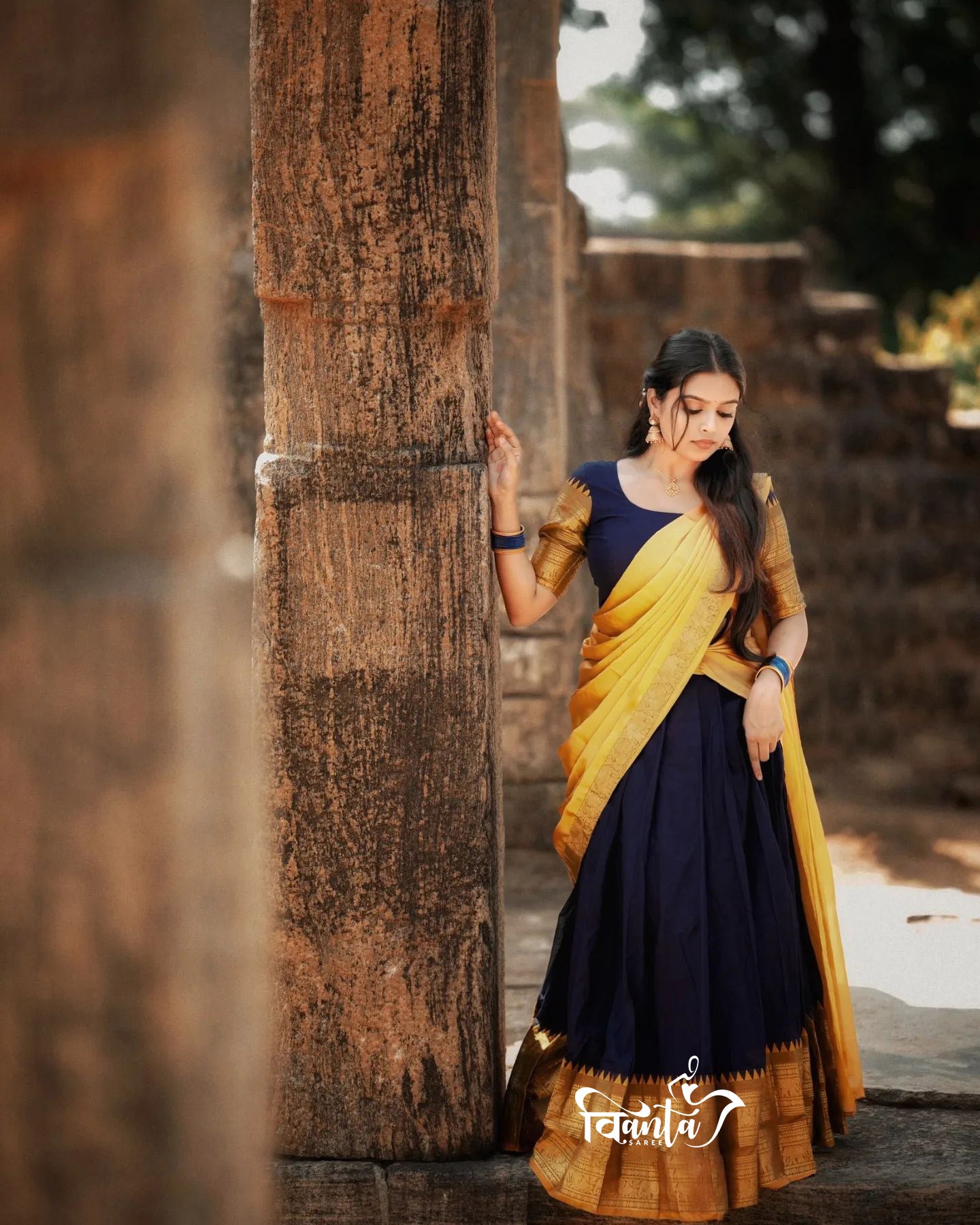 Kanjiveram Silk Zari Lehenga With Blouse Along With Banarsi Silk