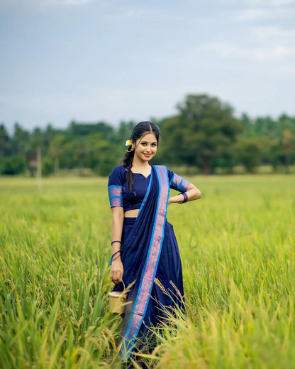 Kanjiveram Silk Zari Lehenga With Blouse Along With Banarsi Silk