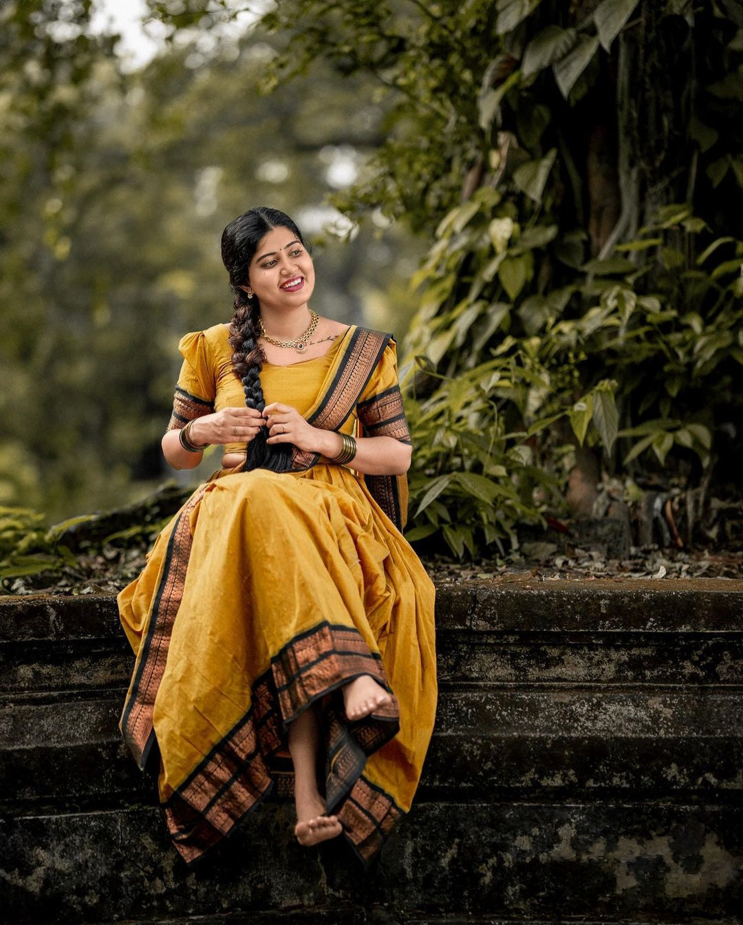 Kanjiveram Silk Zari Lehenga With Blouse Along With Banarsi Silk