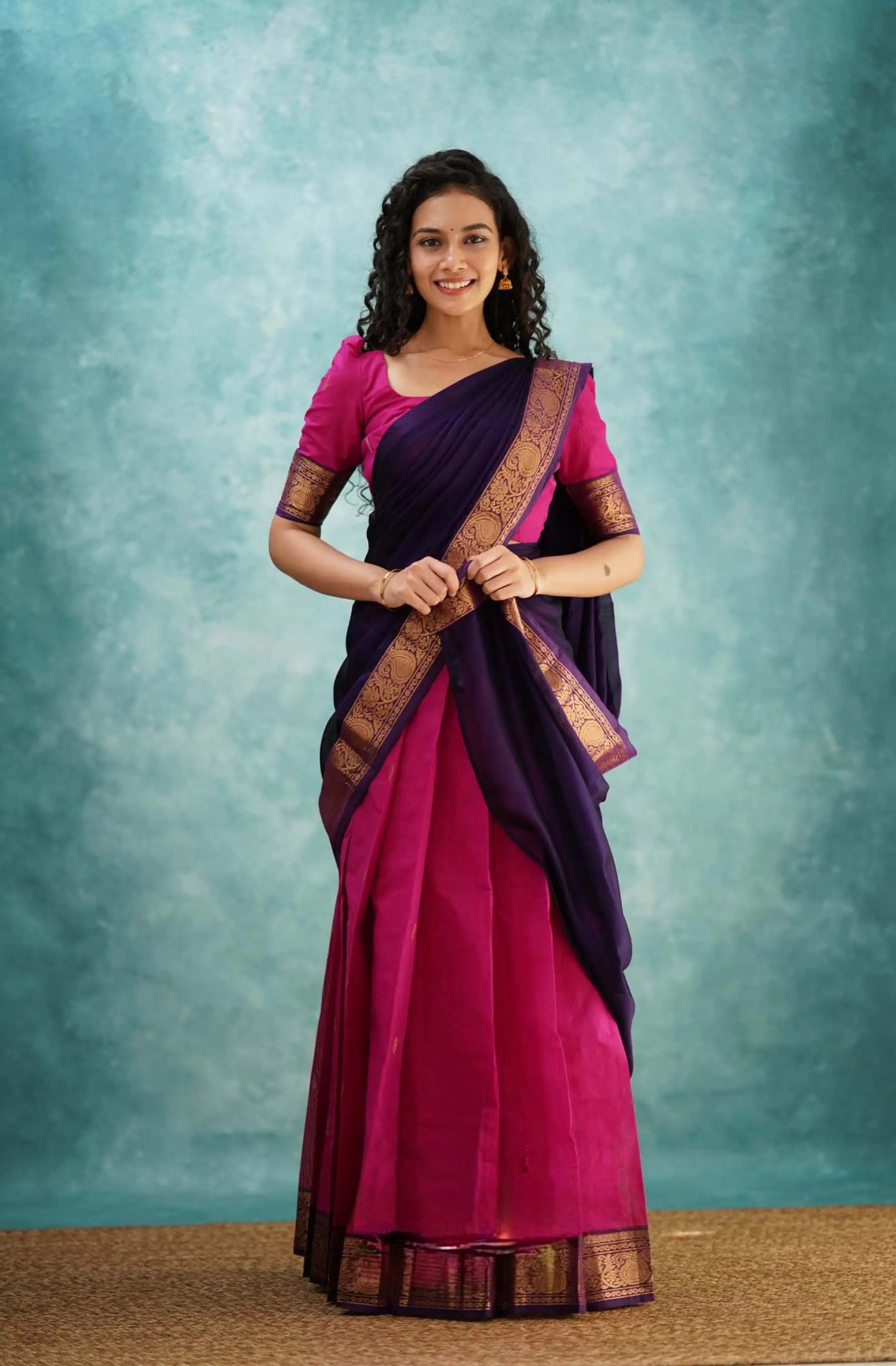 Kanjiveram Silk Zari Lehenga With Blouse Along With Banarsi Silk