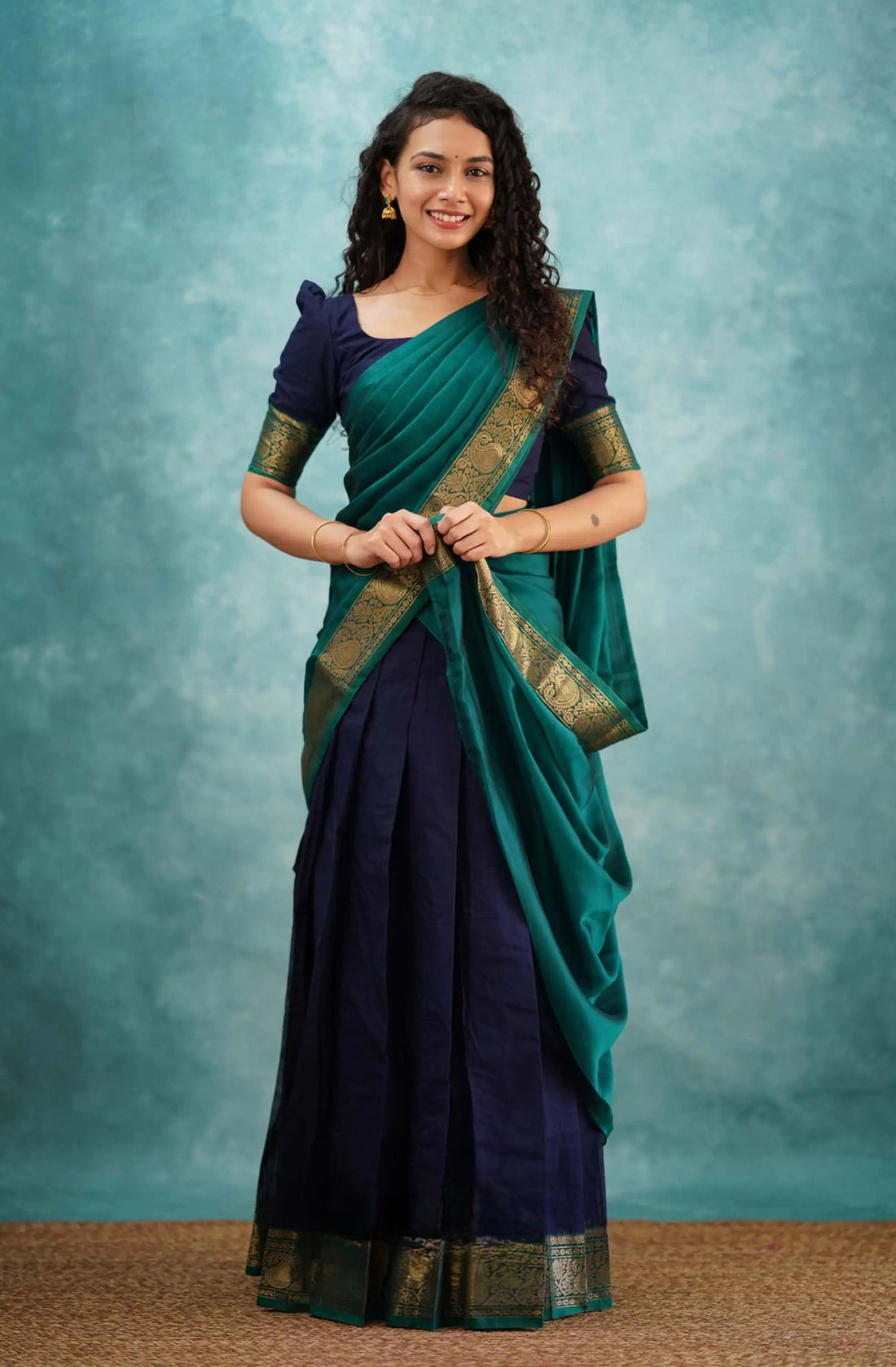 Kanjiveram Silk Zari Lehenga With Blouse Along With Banarsi Silk