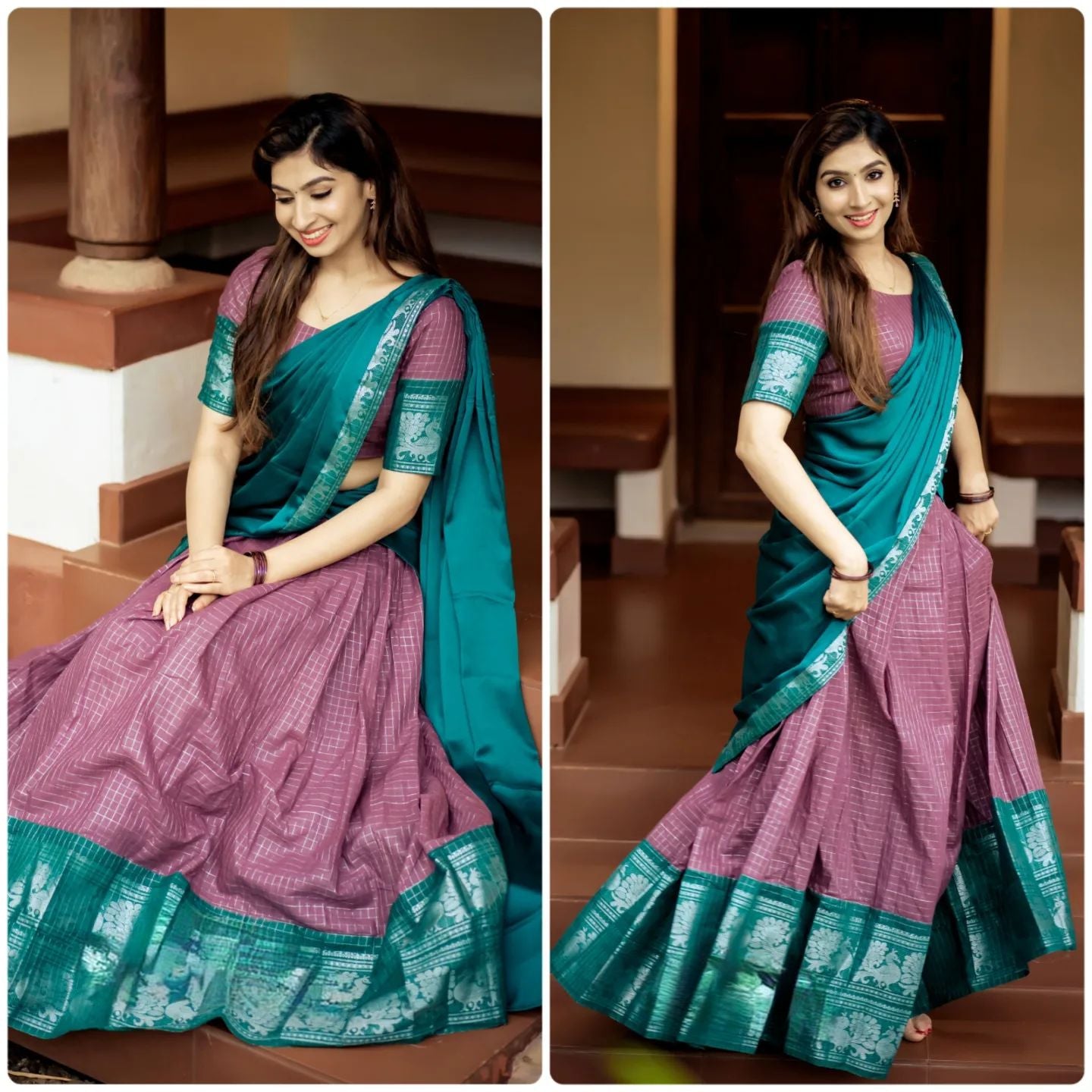 Kanjiveram Silk Zari Lehenga With Blouse Along With Banarsi Silk