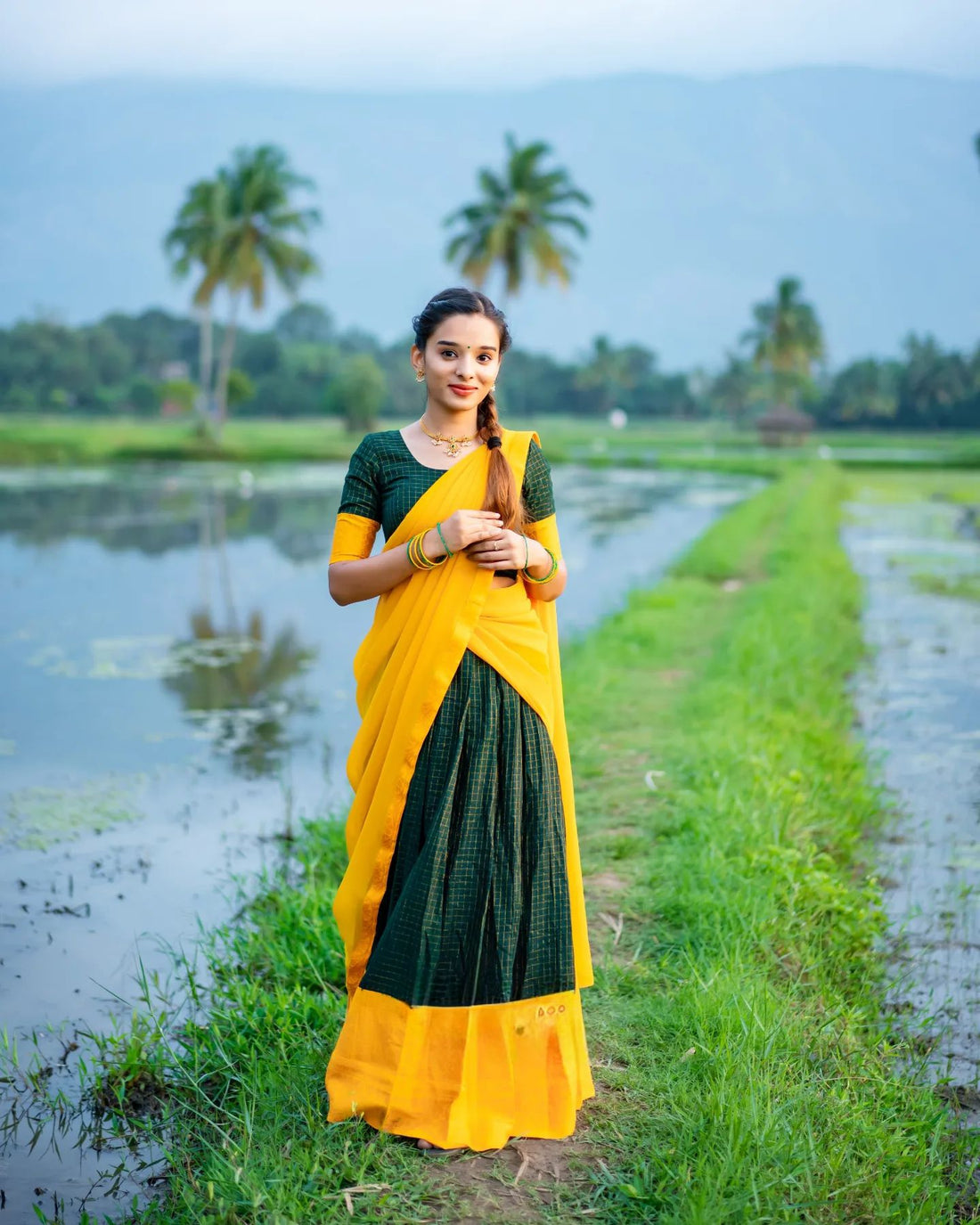 Kanjiveram Silk Zari Lehenga With Blouse Along With Banarsi Silk