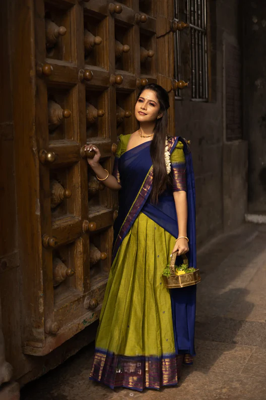 Kanjiveram Silk Zari Lehenga With Blouse Along With Banarsi Silk