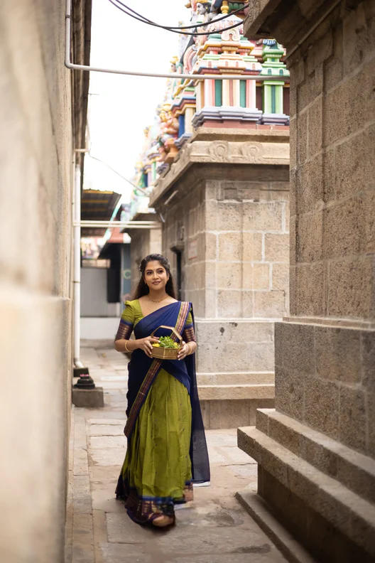 Kanjiveram Silk Zari Lehenga With Blouse Along With Banarsi Silk