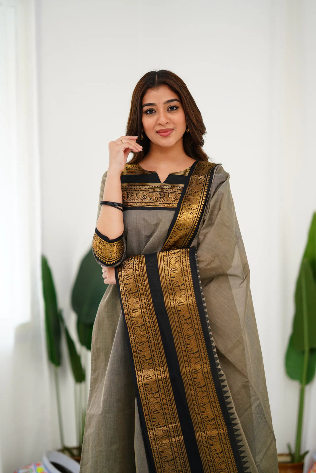 Sareetra Cotton Salwar - ash