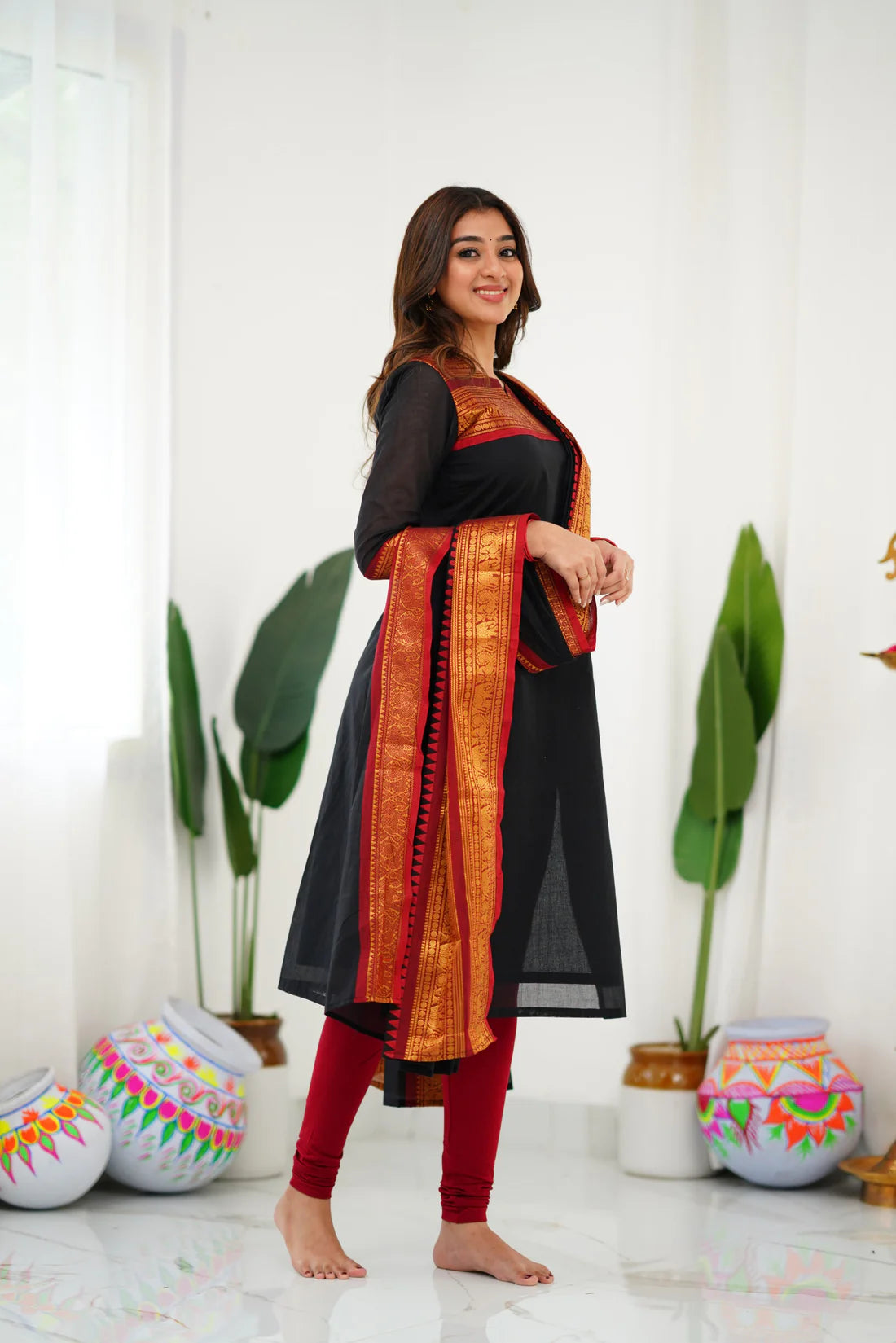 Sareetra Cotton Salwar - Black