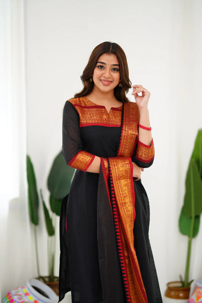 Sareetra Cotton Salwar - Black