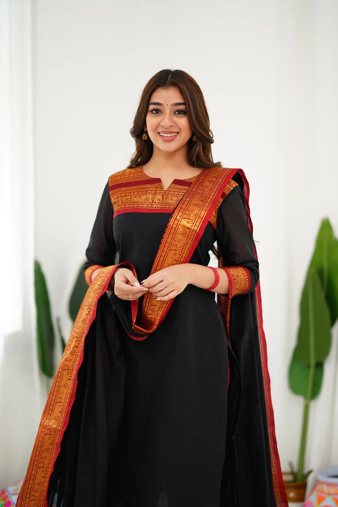 Sareetra Cotton Salwar - Black