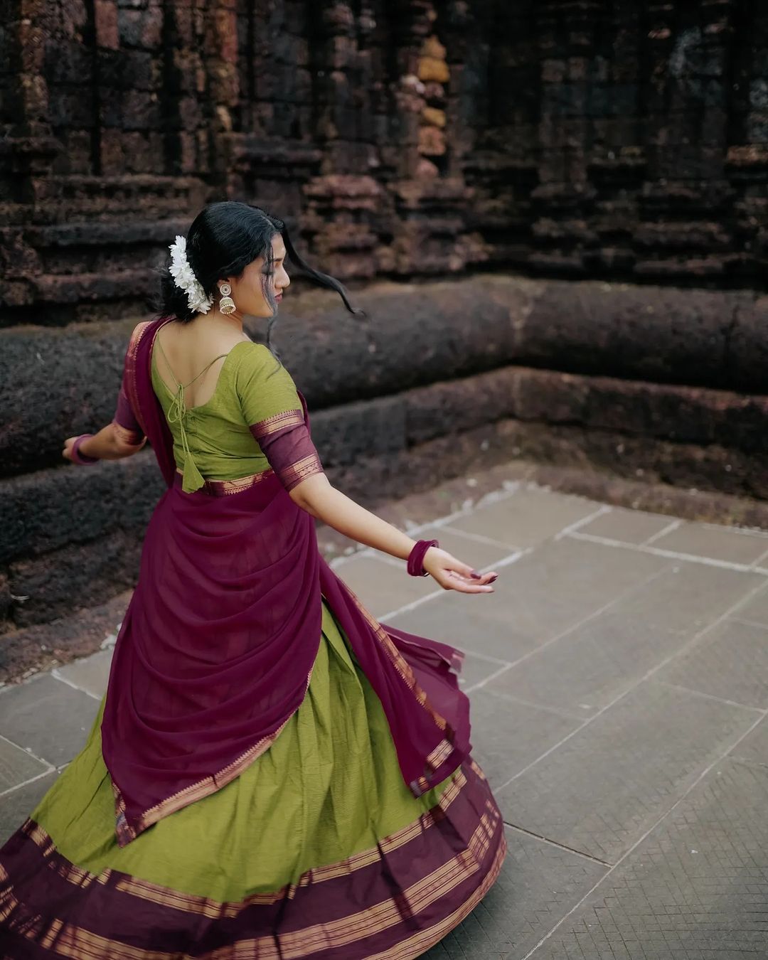 Kanjiveram Silk Zari Lehenga With Blouse Along With Banarsi Silk