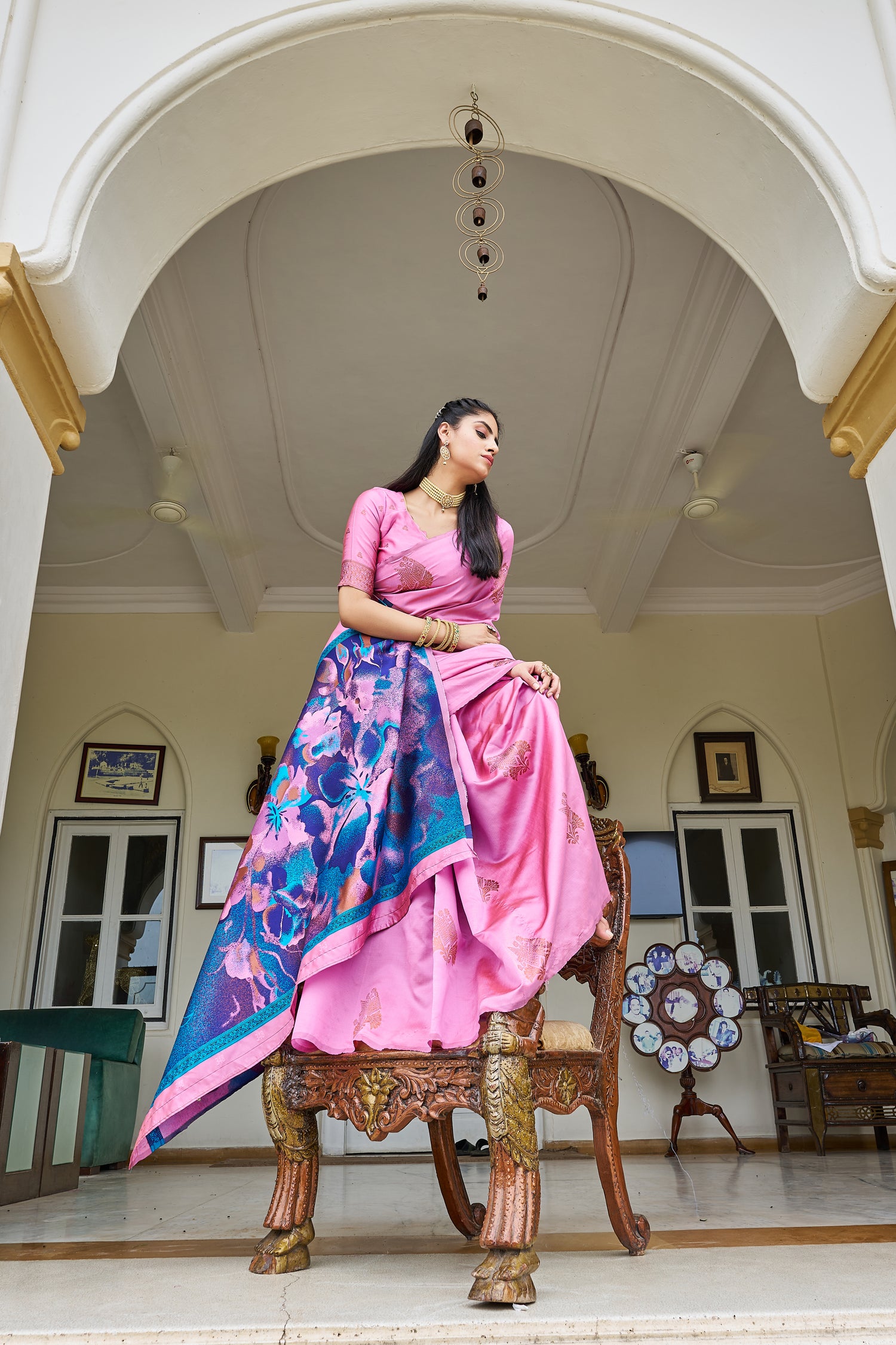 Woven Kanjivaram , Banarasi Jacquard Saree