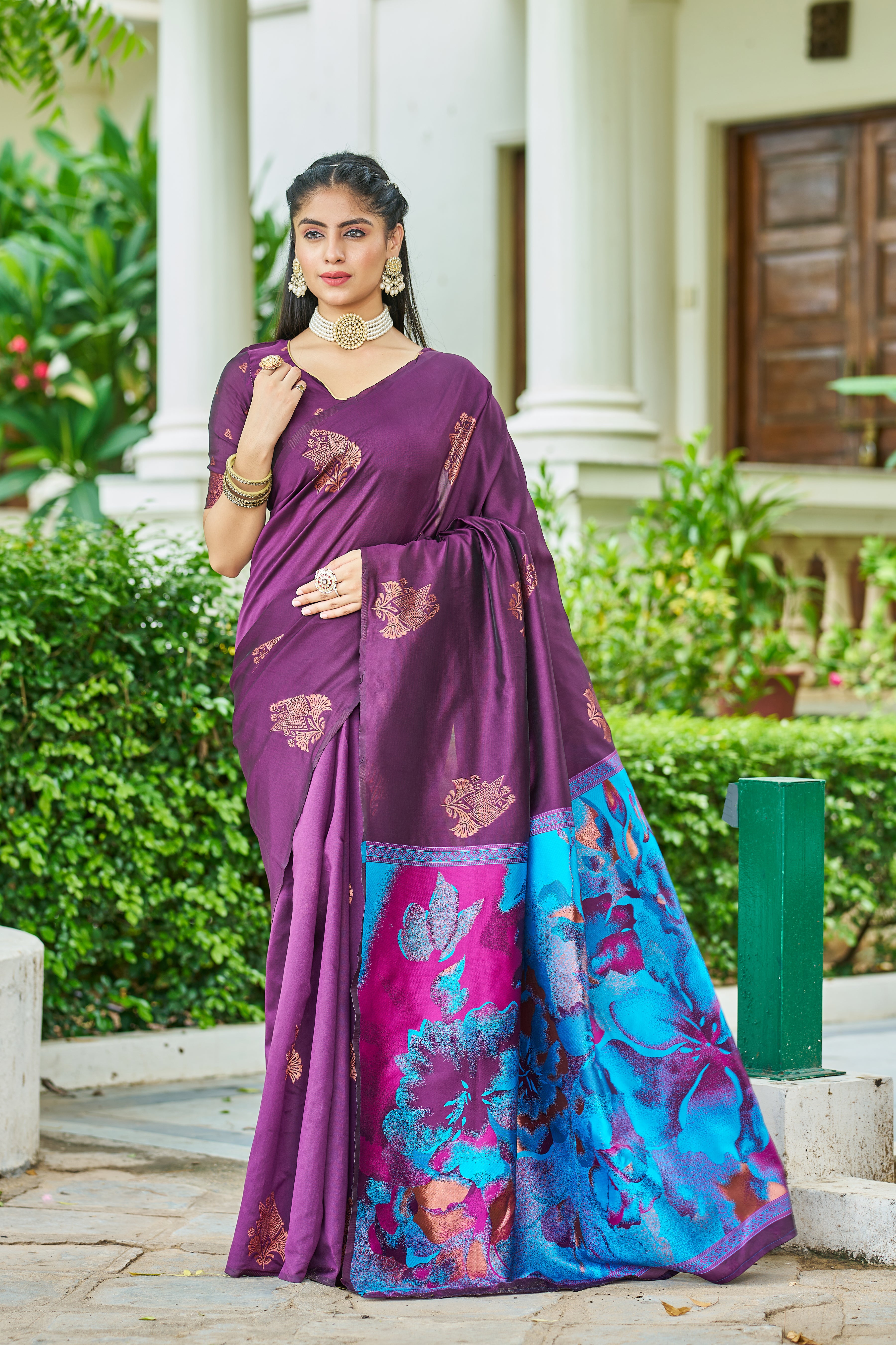 Woven Kanjivaram , Banarasi Jacquard Saree