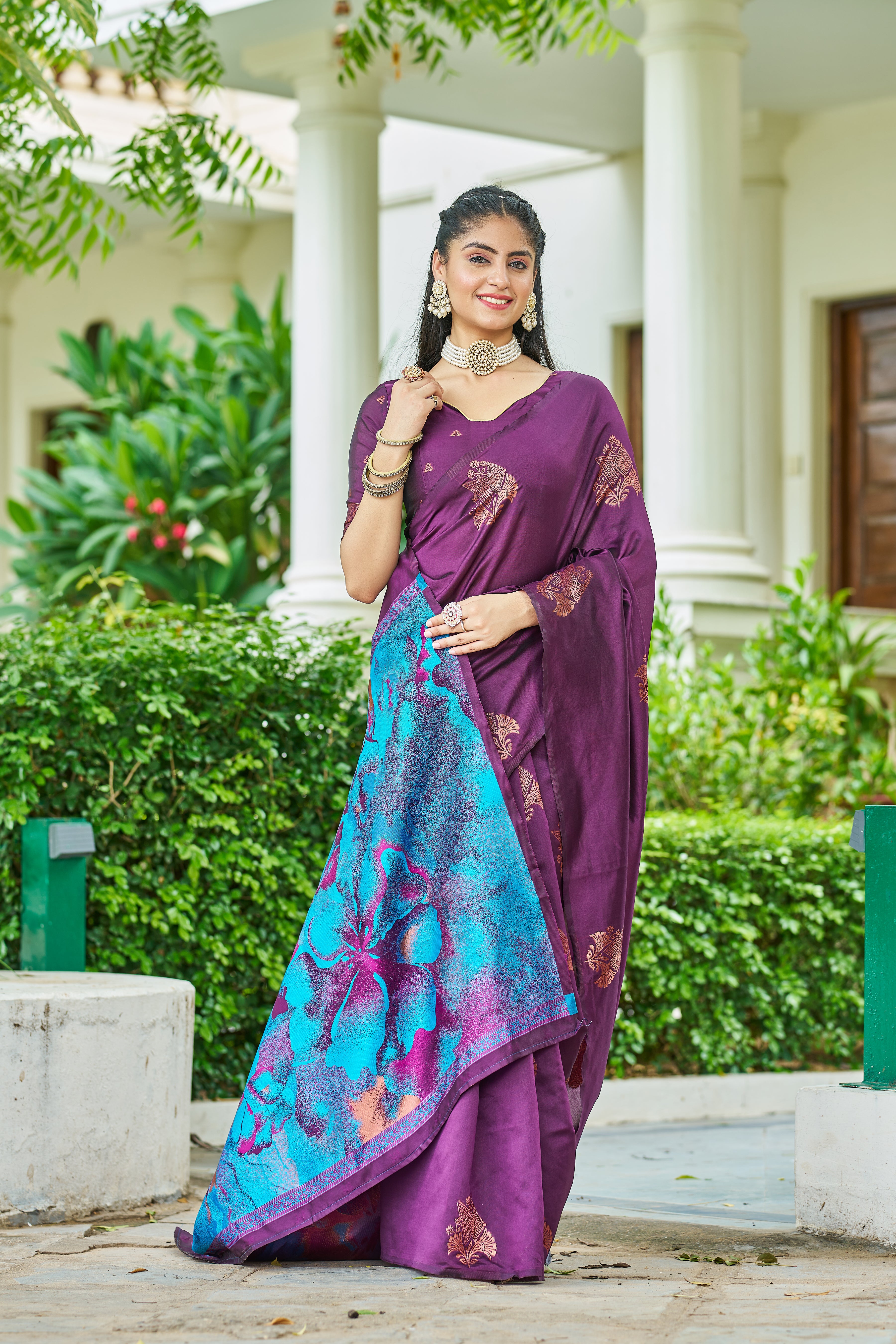 Woven Kanjivaram , Banarasi Jacquard Saree