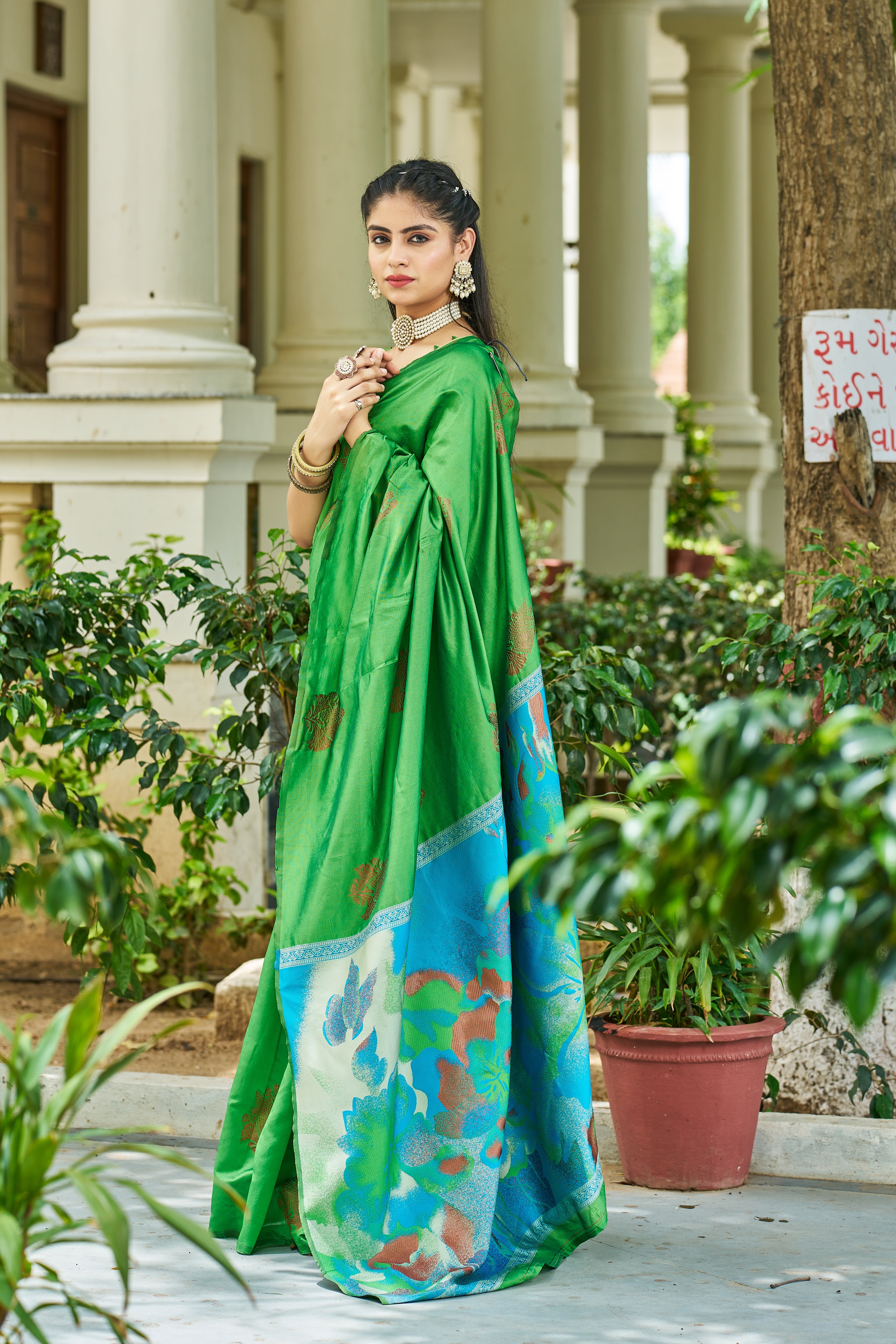 Woven Kanjivaram , Banarasi Jacquard Saree